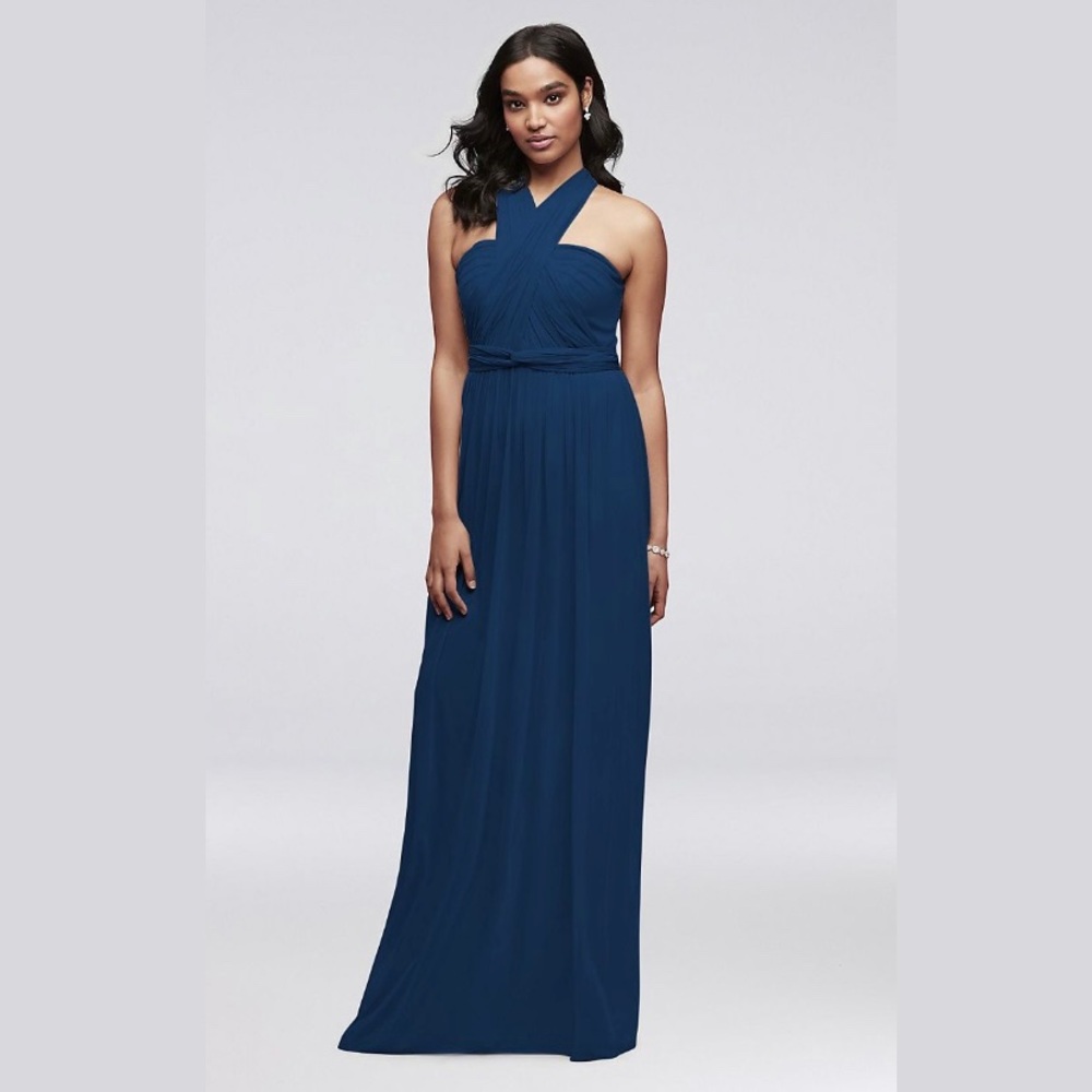 David’s Bridal Convertible Long Bridesmaid Dress